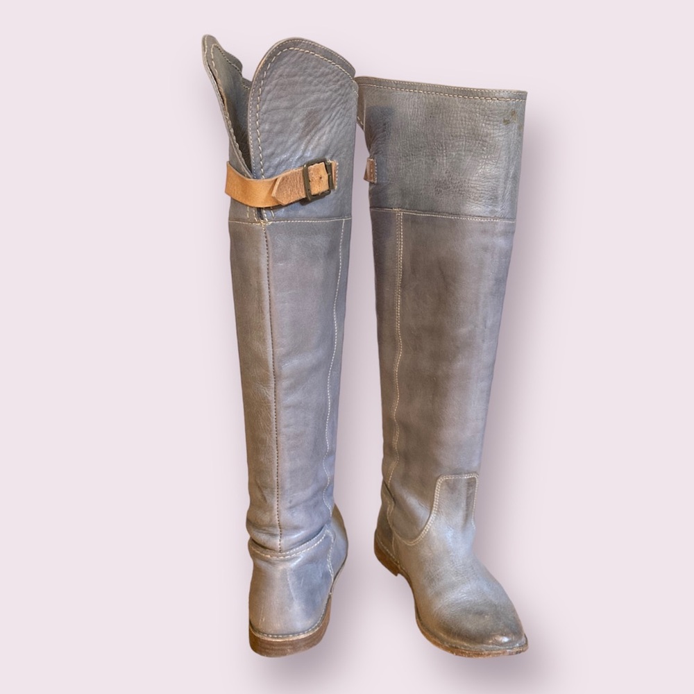 Gray Frye knee-high leather pirate boots